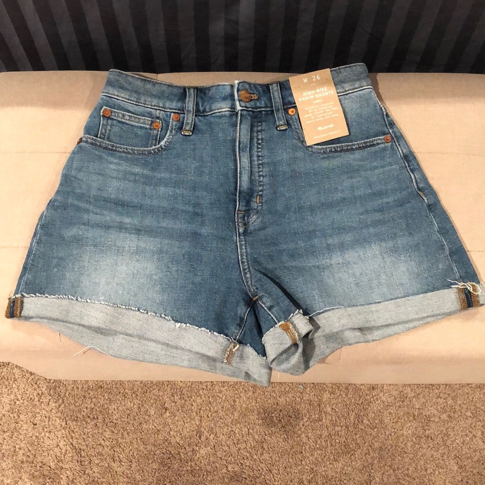NWT Madewell high-rise denim shorts curvy size 26 Lavista wash